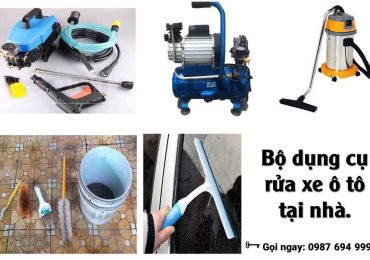 Dung cu rua xe o to tai nha 1