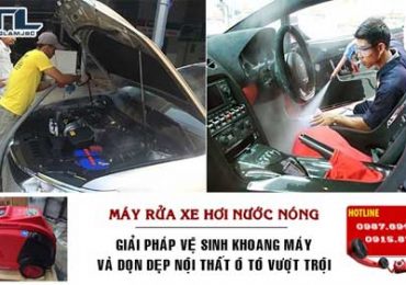 cham soc o to bang may rua xe hoi nuoc nong